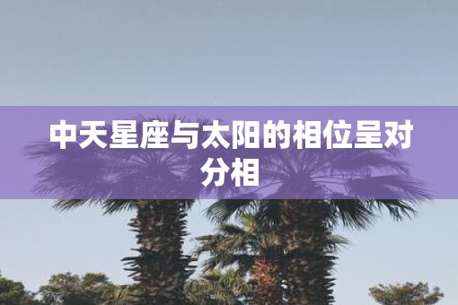 中天星座与太阳的相位呈对分相
