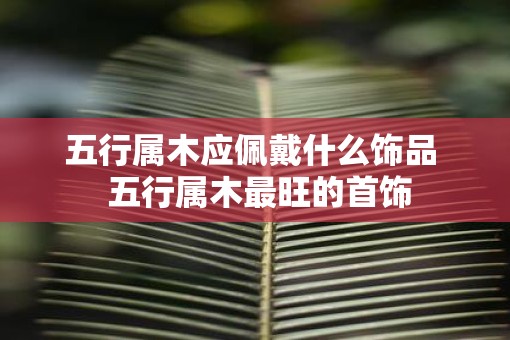 五行属木应佩戴什么饰品  五行属木最旺的首饰