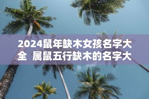 2025鼠年缺木女孩名字大全 属鼠五行缺木的名字大全 2025鼠年缺木女孩名字大全 属鼠五行缺木的名字大全
