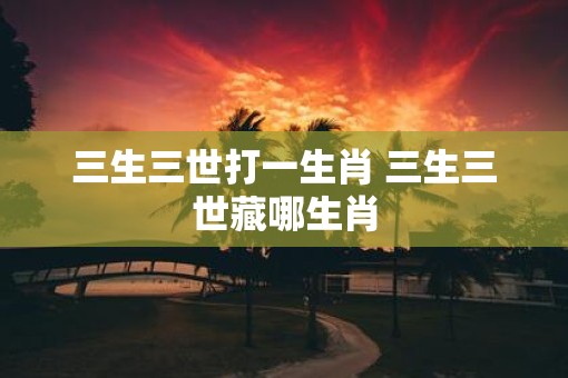 三生三世打一生肖 三生三世藏哪生肖