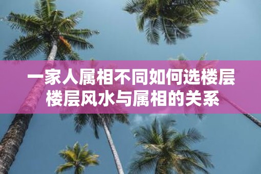 一家人属相不同如何选楼层 楼层风水与属相的关系