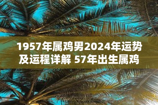1957年属鸡男2025年运势及运程详解 57年出生属鸡人2025全年每月运势男性