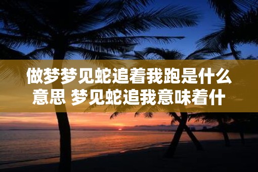 做梦梦见蛇追着我跑是什么意思 梦见蛇追我意味着什么