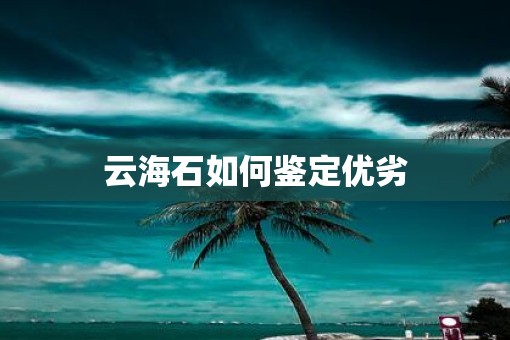 云海石如何鉴定优劣