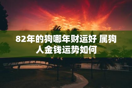 82年的狗哪年财运好 属狗人金钱运势如何