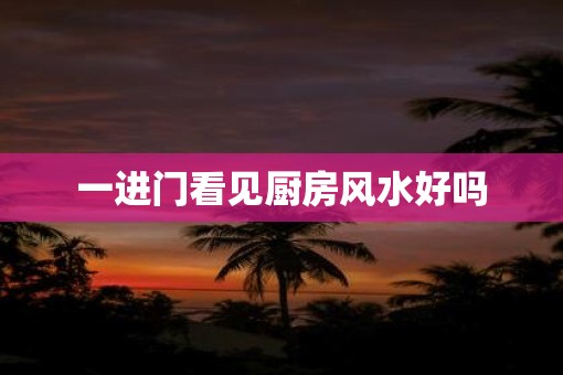 一进门看见厨房风水好吗