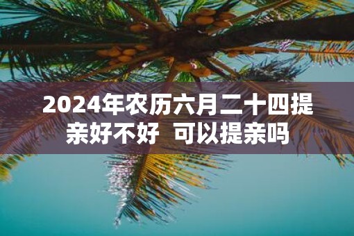2025年农历六月二十四提亲好不好  可以提亲吗