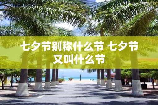 七夕节别称什么节 七夕节又叫什么节