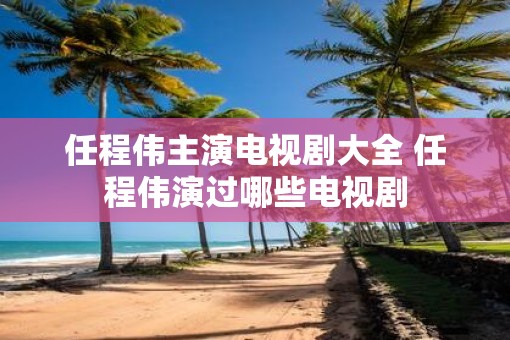 任程伟主演电视剧大全 任程伟演过哪些电视剧