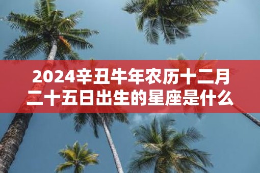 2025辛丑牛年农历十二月二十五日出生的星座是什么