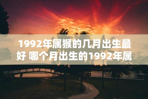 1992年属猴的几月出生最好 哪个月出生的1992年属猴最佳 1992年属猴的几月出生最好 哪个月出生的1992年属猴最佳