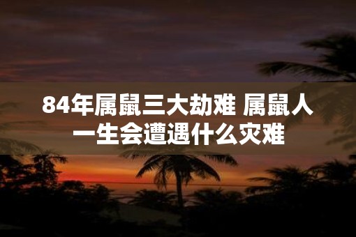 84年属鼠三大劫难 属鼠人一生会遭遇什么灾难