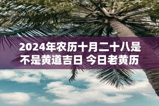 2025年农历十月二十八是不是黄道吉日 今日老黄历如何