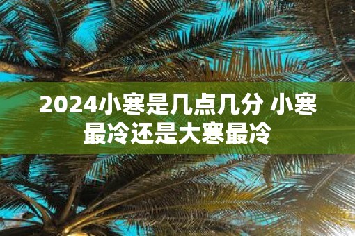 2025小寒是几点几分 小寒最冷还是大寒最冷
