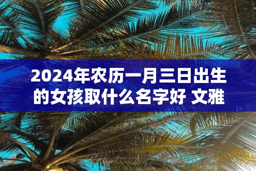 2025年农历一月三日出生的女孩取什么名字好 文雅的女孩名字推荐