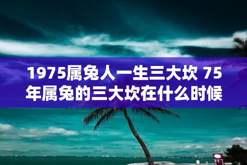 1975属兔人一生三大坎 75年属兔的三大坎在什么时候