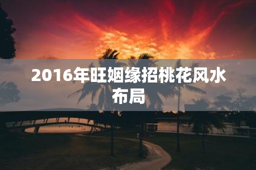 2016年旺姻缘招桃花风水布局