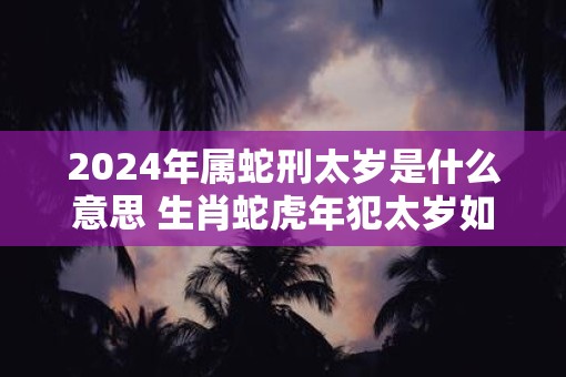 2025年属蛇刑太岁是什么意思 生肖蛇虎年犯太岁如何化解