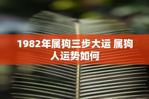 1982年属狗三步大运 属狗人运势如何 1982年属狗三步大运 属狗人运势如何