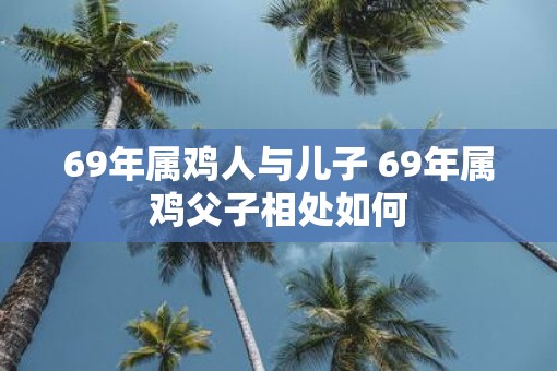 69年属鸡人与儿子 69年属鸡父子相处如何
