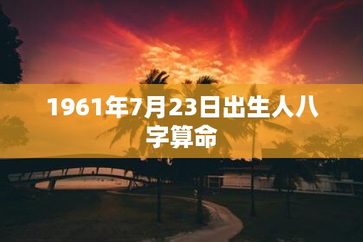 1961年7月23日出生人八字算命