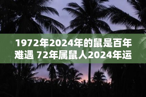 1972年2025年的鼠是百年难遇 72年属鼠人2025年运势