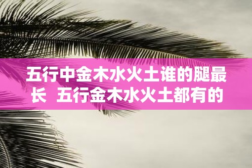 五行中金木水火土谁的腿最长  五行金木水火土都有的人好不好