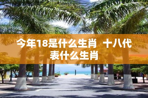 今年18是什么生肖  十八代表什么生肖