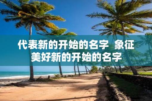 代表新的开始的名字  象征美好新的开始的名字