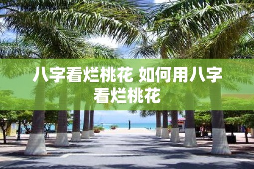 八字看烂桃花 如何用八字看烂桃花