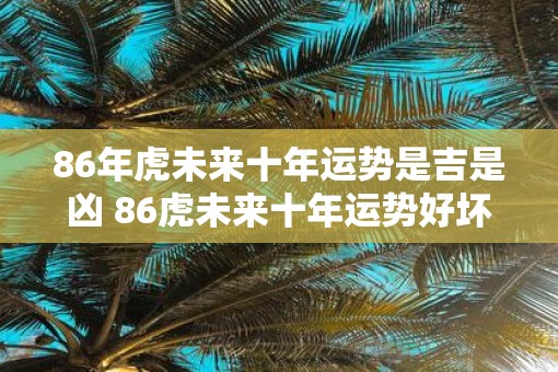 86年虎未来十年运势是吉是凶 86虎未来十年运势好坏如何