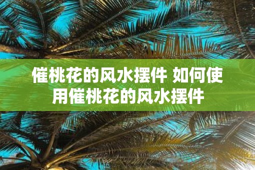 催桃花的风水摆件 如何使用催桃花的风水摆件