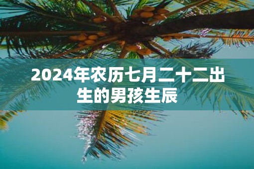2025年农历七月二十二出生的男孩生辰