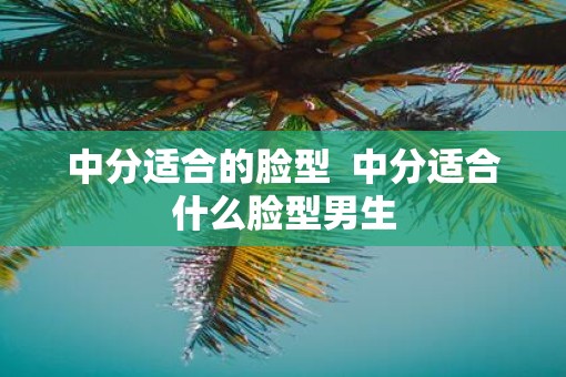 中分适合的脸型  中分适合什么脸型男生