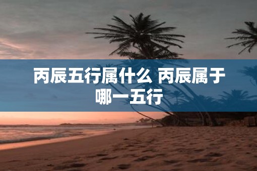 丙辰五行属什么 丙辰属于哪一五行
