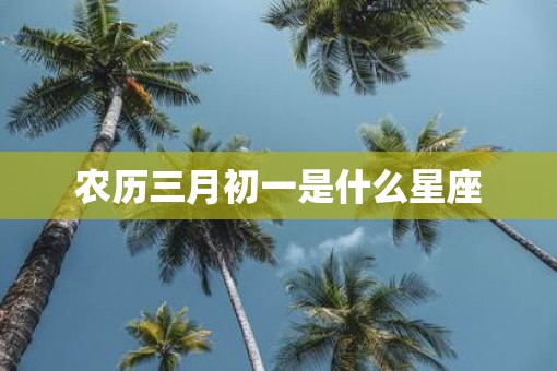 农历三月初一是什么星座