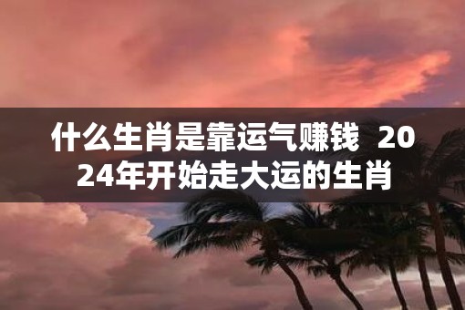 什么生肖是靠运气赚钱  2025年开始走大运的生肖