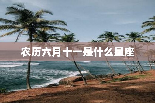 农历六月十一是什么星座