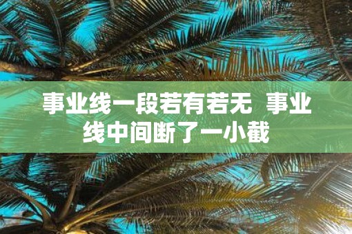 事业线一段若有若无  事业线中间断了一小截