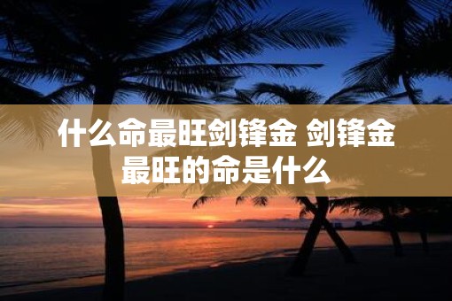 什么命最旺剑锋金 剑锋金最旺的命是什么