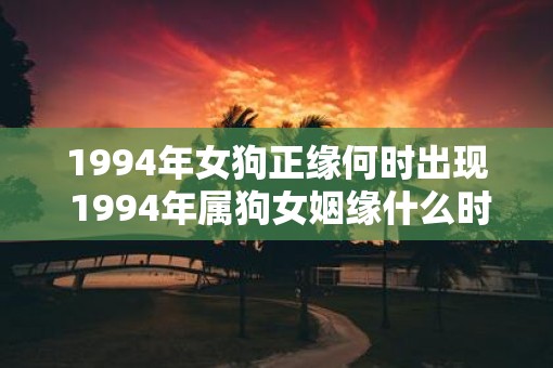 1994年女狗正缘何时出现 1994年属狗女姻缘什么时候到