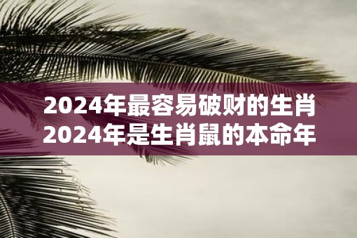 2025年最容易破财的生肖2025年是生肖鼠的本命年