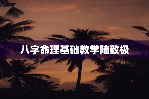 八字命理基础教学陆致极