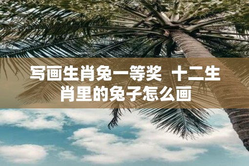 写画生肖兔一等奖  十二生肖里的兔子怎么画
