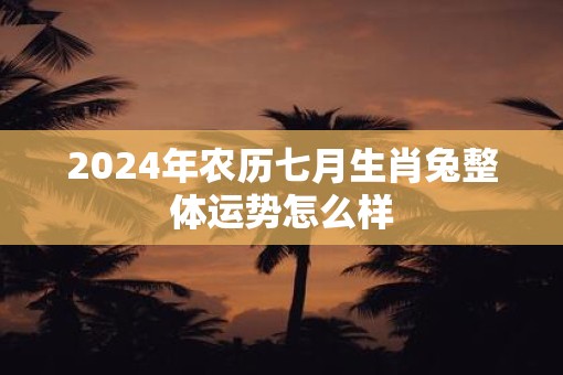 2025年农历七月生肖兔整体运势怎么样