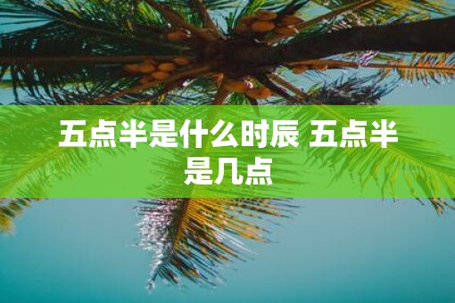 五点半是什么时辰 五点半是几点