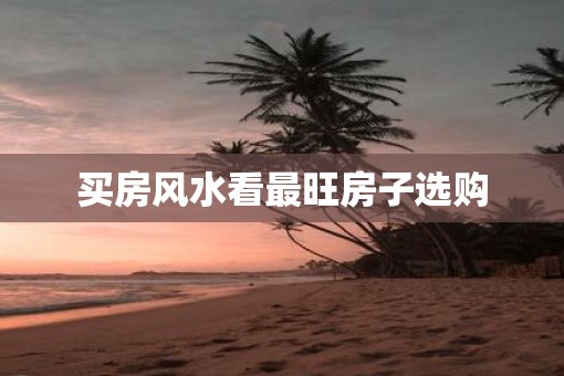 买房风水看最旺房子选购