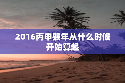 2016丙申猴年从什么时候开始算起