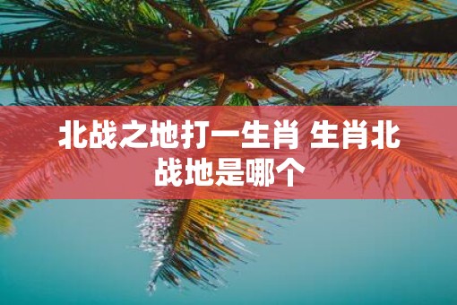 北战之地打一生肖 生肖北战地是哪个