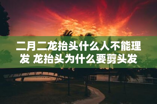 二月二龙抬头什么人不能理发 龙抬头为什么要剪头发